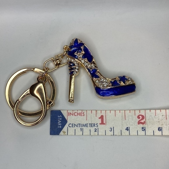 BLUE & GOLD HEEL KEYCHAIN ✨✨✨ - Picture 2 of 3